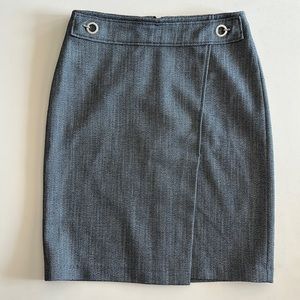 H&M Gray Textured Straight Skirt size 8